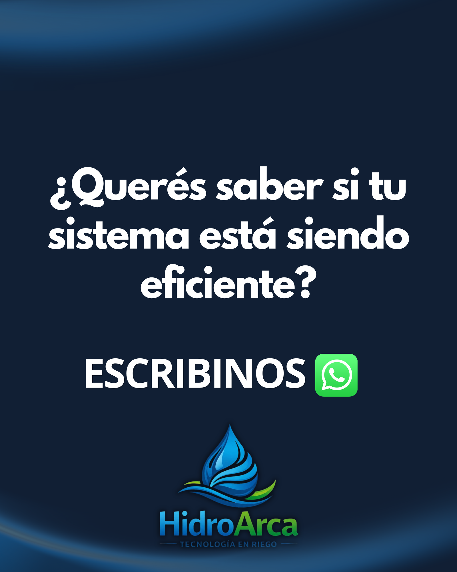 Información de HidroArca sobre riego eficiente